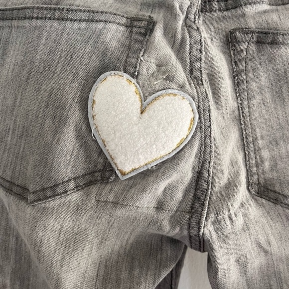 Anthropologie Pilco And The Letterpress Jeans Size 25 Gray Distressed High Waist - Picture 3 of 8